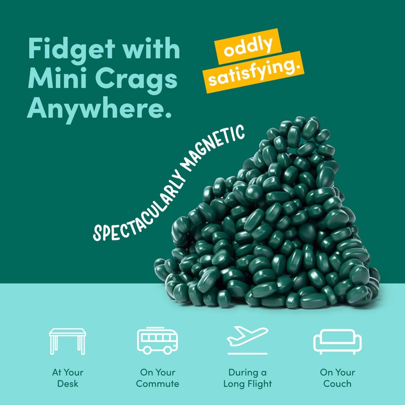 Speks Crags Ferrite Putty | 1000+ Ferrite Stones in a Tin | Fidget Toy for Adults & Teens 14+ | Desk Toy for Office or Stress Relief Present | Matte Jade, Large - Image 5