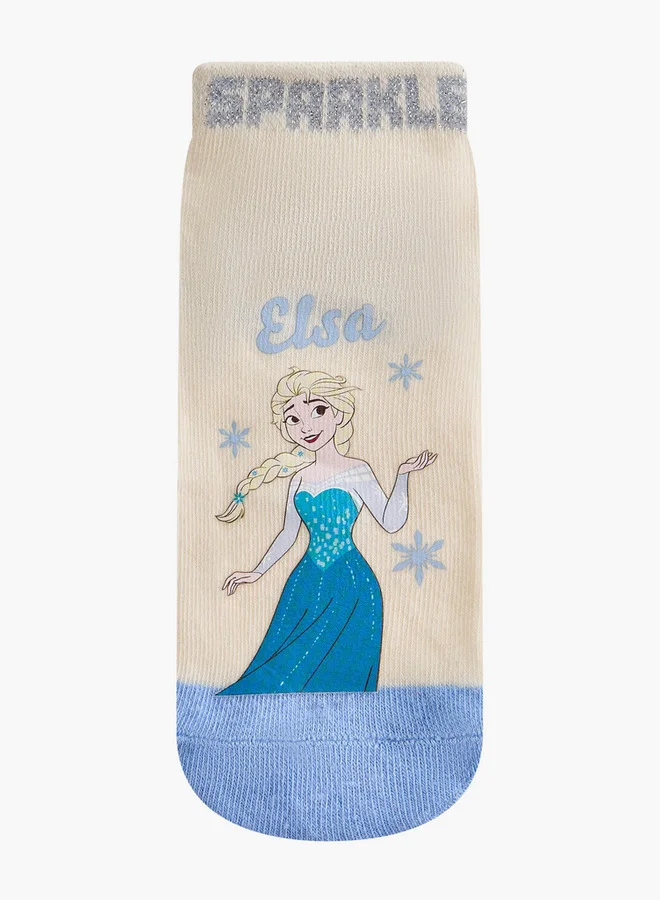 Disney Frozen Print Ankle Length Socks - Set of 3
