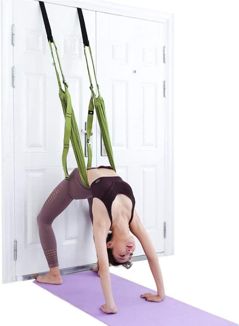 Xemz Yoga Fitness Stretching Strap, Adjustable Leg Stretcher Back Bend Assist Trainer, Improve Leg Waist Back Flexibility Home Gym Equipment for Rehab Pilates Ballet Cheerleading Splits Gymnastics - Image 1