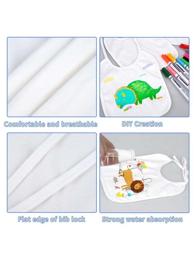 GOLDGE Dazzle at Baby Showers with a 44-piece DIY Bib Decorating Kit. 24 Bibs, 6 Stencils, 14 Markers (24 Bibs) - Image 3