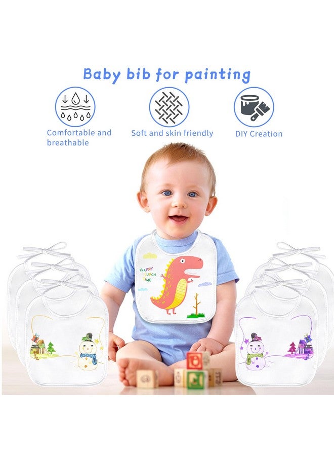 GOLDGE Dazzle at Baby Showers with a 44-piece DIY Bib Decorating Kit. 24 Bibs, 6 Stencils, 14 Markers (24 Bibs) - Image 2