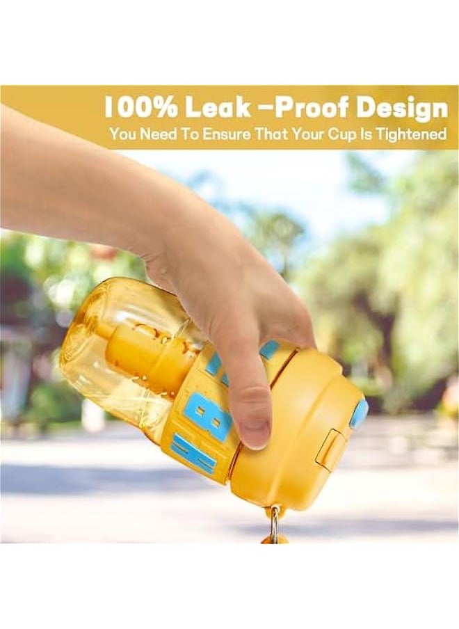 Generic - Travel Coffee Mug,20oz Coffee Cup with Leakproof Lid and Straw, Non-Slip Design, Portable Vacuum Cups with Detachable Filter for Hot, Cold Water, Coffee,Tea for Outdoor Hiking Traveling (Yellow) - Image 1