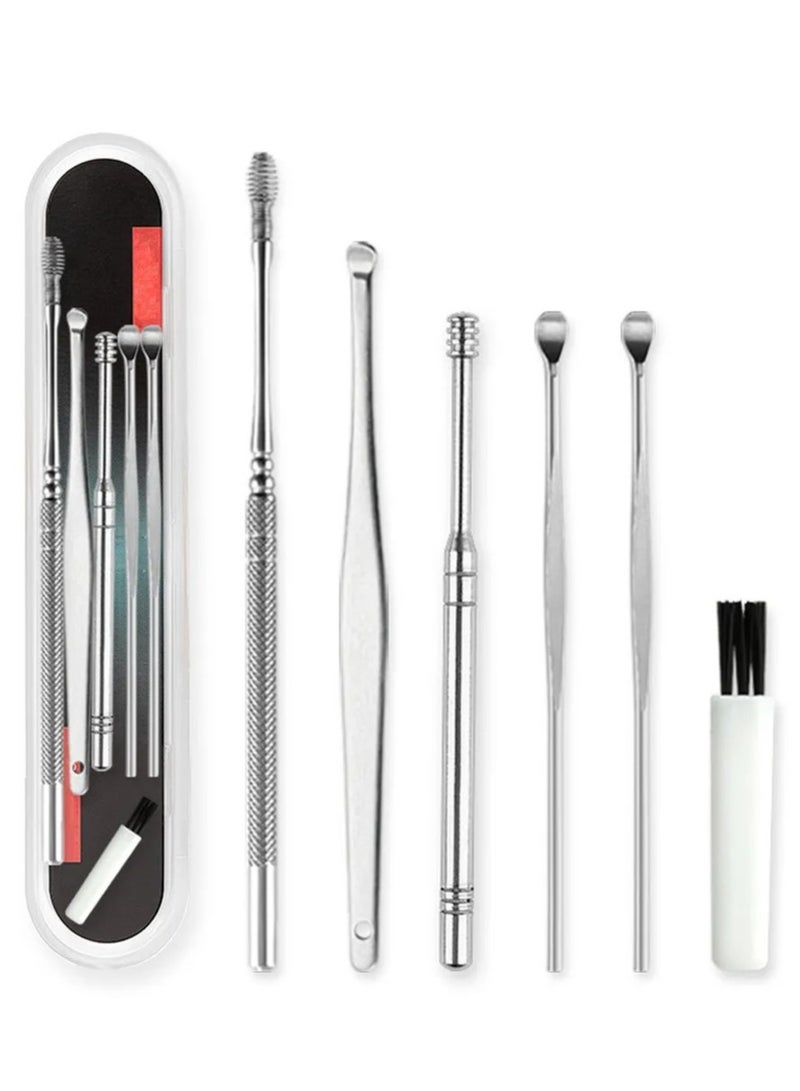 مجموعة أدوات تجميل لإزالة شمع الأذن من الفولاذ المقاوم للصدأ حلزونية لإزالة شمع الأذن - Image 1