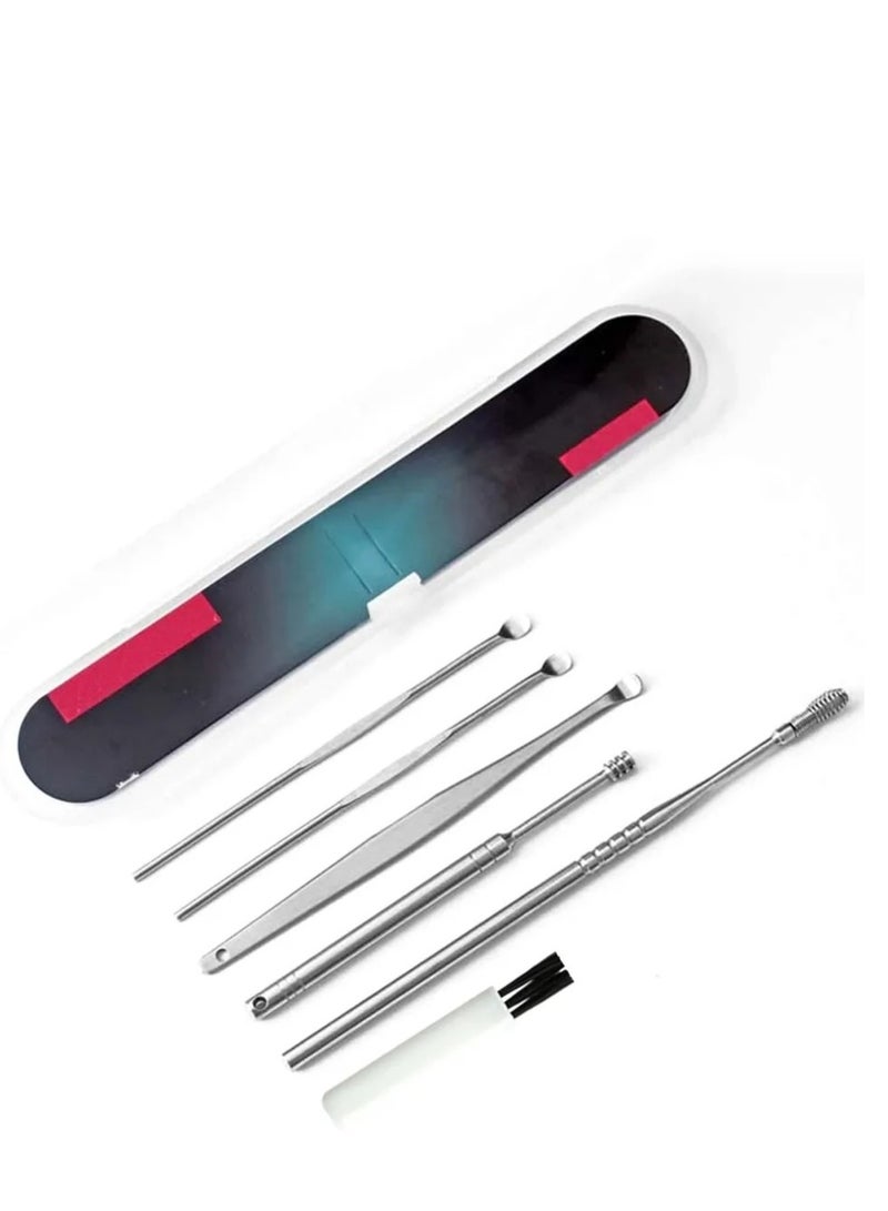 مجموعة أدوات تجميل لإزالة شمع الأذن من الفولاذ المقاوم للصدأ حلزونية لإزالة شمع الأذن - Image 2