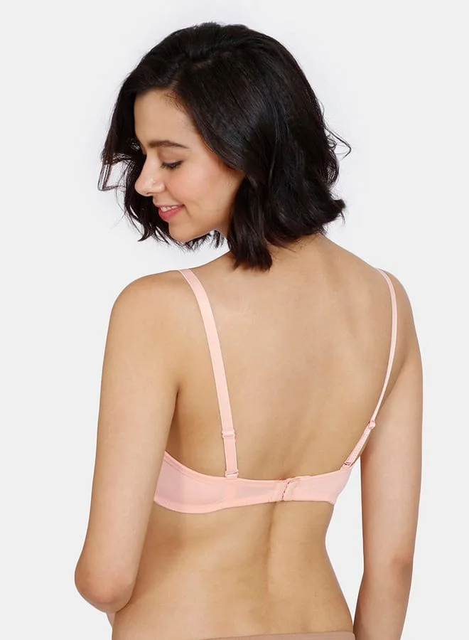 zivame Zivame Solid Padded T-shirt Bra with Hook and Eye Closure