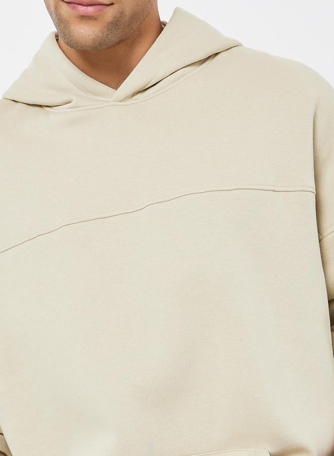 Styli Beige Oversized Fleece Hoodie - Image 3