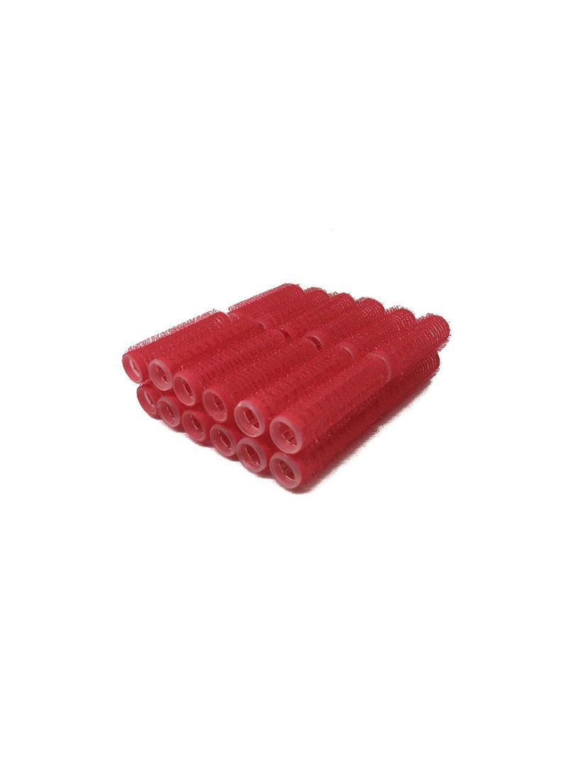 THE UM24 - Pack of 24 Mini Small Hair Rollers Self Grip Vented Pro Salon Hairdressing Curlers Red - Image 1