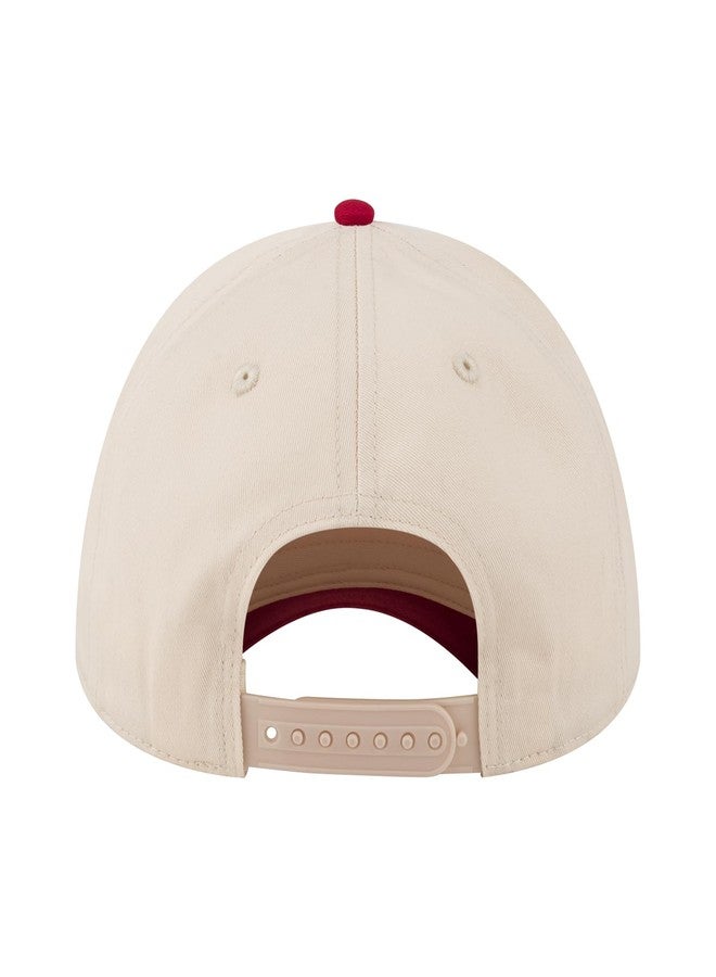 TopTie 5 Panel Trucker Cap Snapback Mid Profile Cotton Sun Hat Adult-Red Beige - Image 2
