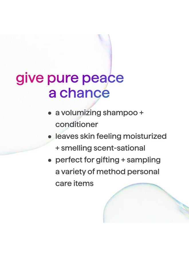 ميثود مجموعة هدايا غسول الجسم والعناية بالشعر من ميثود، بيور بيس، زجاجات بحجم السفر 3.4 أونصة - Image 3