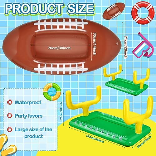 Leitee 2 Pcs Inflatable Football Drink Cooler Football Party Decoration Inflatable Field Cooler Ice Serving Bar Food Container for Summer Sport Birthday Party Favor SuppliesGreen Brown - Image 5