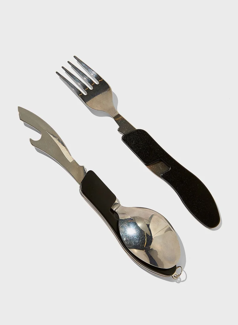 Typo Black Pocket Cutlery Set