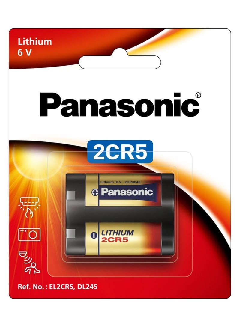 Panasonic 1-Piece Panasonic 2CR5 Lithium 6V Battery