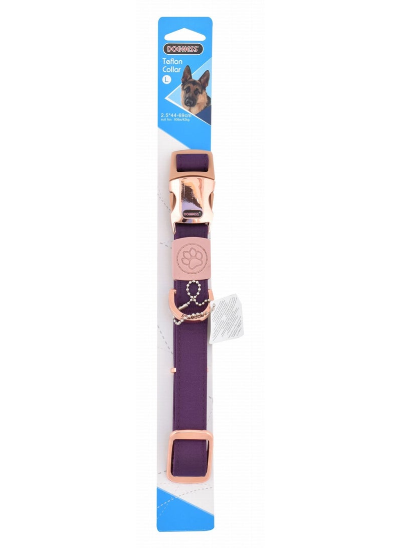 طوق رقبة تفلون عاكس للكلاب مقاس كبير باللون بنفسجي (44-69x2.5cm)