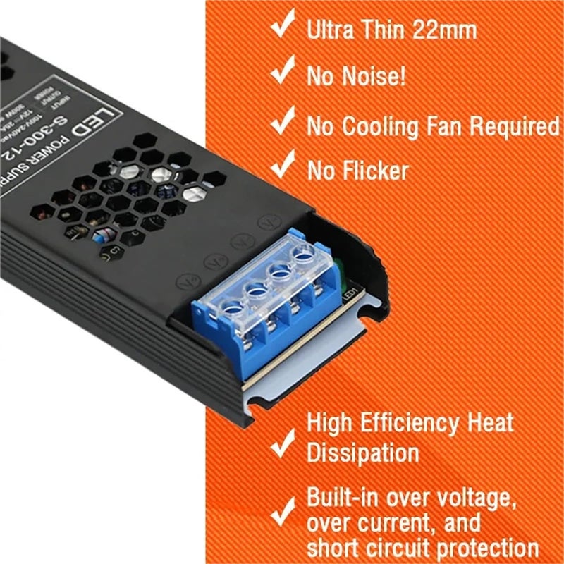 Ultra Thin LED Strip Power Supply Driver 48W 24V Constant Voltage DC 12V 24V 60W To 400W - Image 5