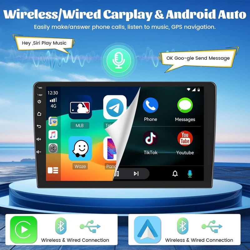 Roinvou [8 Core 6G+128G] Android Radio for Kia Soul 2014-2017 (Manual A/C) with Wireless Carplay, 9 Inch IPS Touch Screen - Image 3