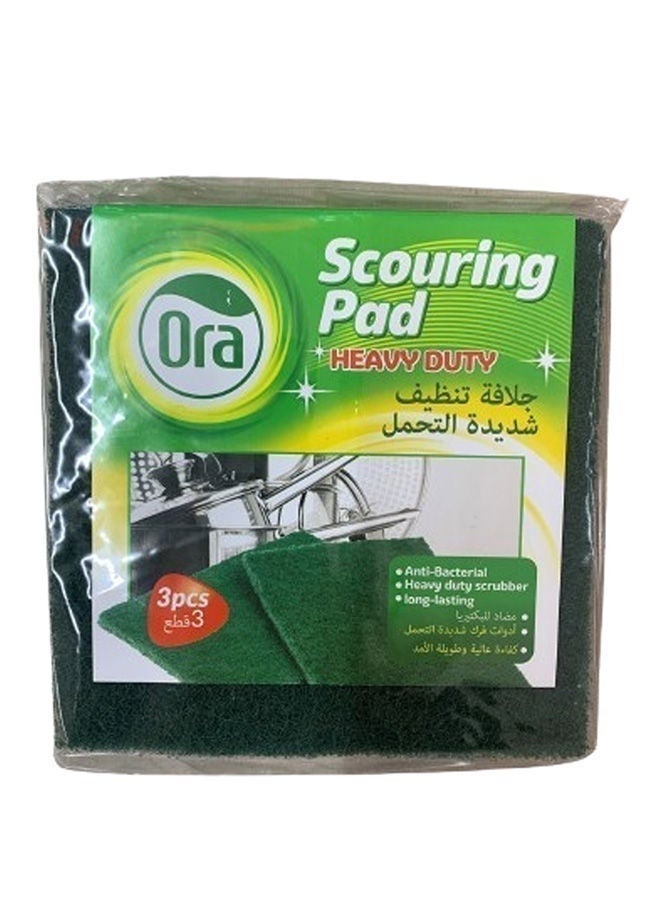 Heavy Duty Scouring Pad, 3 Pcs, UAE