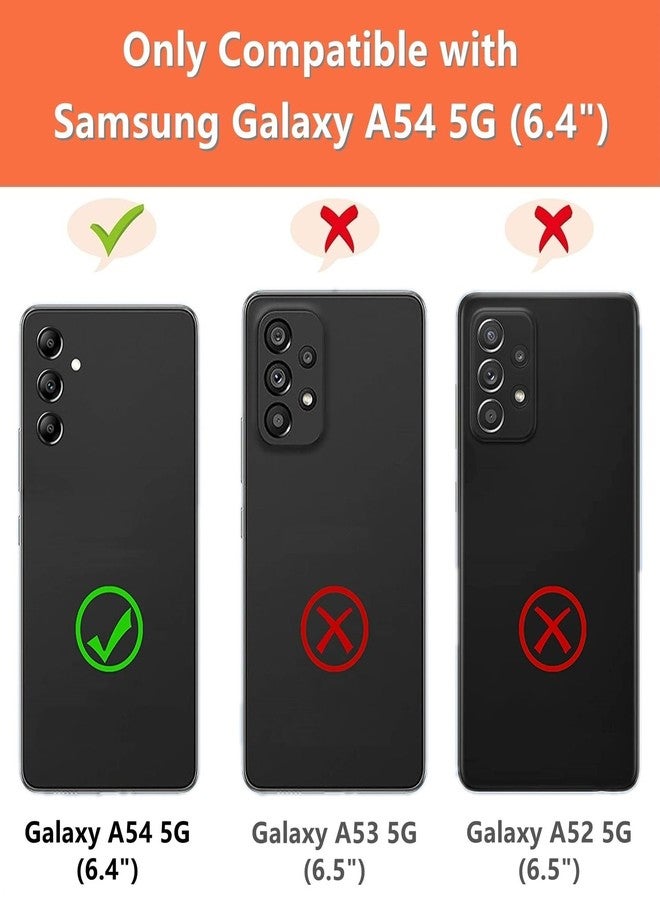 iCoverCase Compatible with Samsung Galaxy A54 5G Case with Card Holder, A54 5G Wallet Case for Women Men [RFID Blocking] PU Leather Protective Phone Case for A54 5G (Black) - Image 2