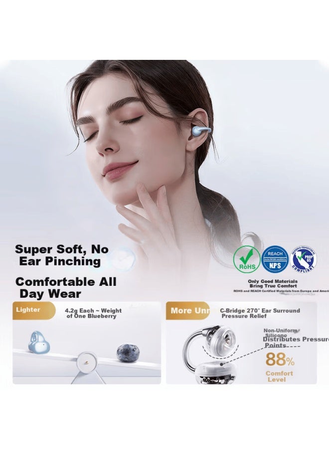 Viken Latest Berlin Sound No.1 Bone Conduction Bluetooth Ear Clip Wireless Open-ear Sports Running Long Battery Life Non-in-ear Ear Hook Headphones - Image 1