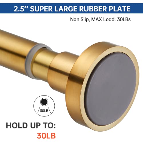 EBOATOP Gold Shower Curtain Rod - No Drill Non-Slip Spring Tension Shower Rod for Window or Bathroom, 27-43 inches Metal Steel, Gold - Image 4