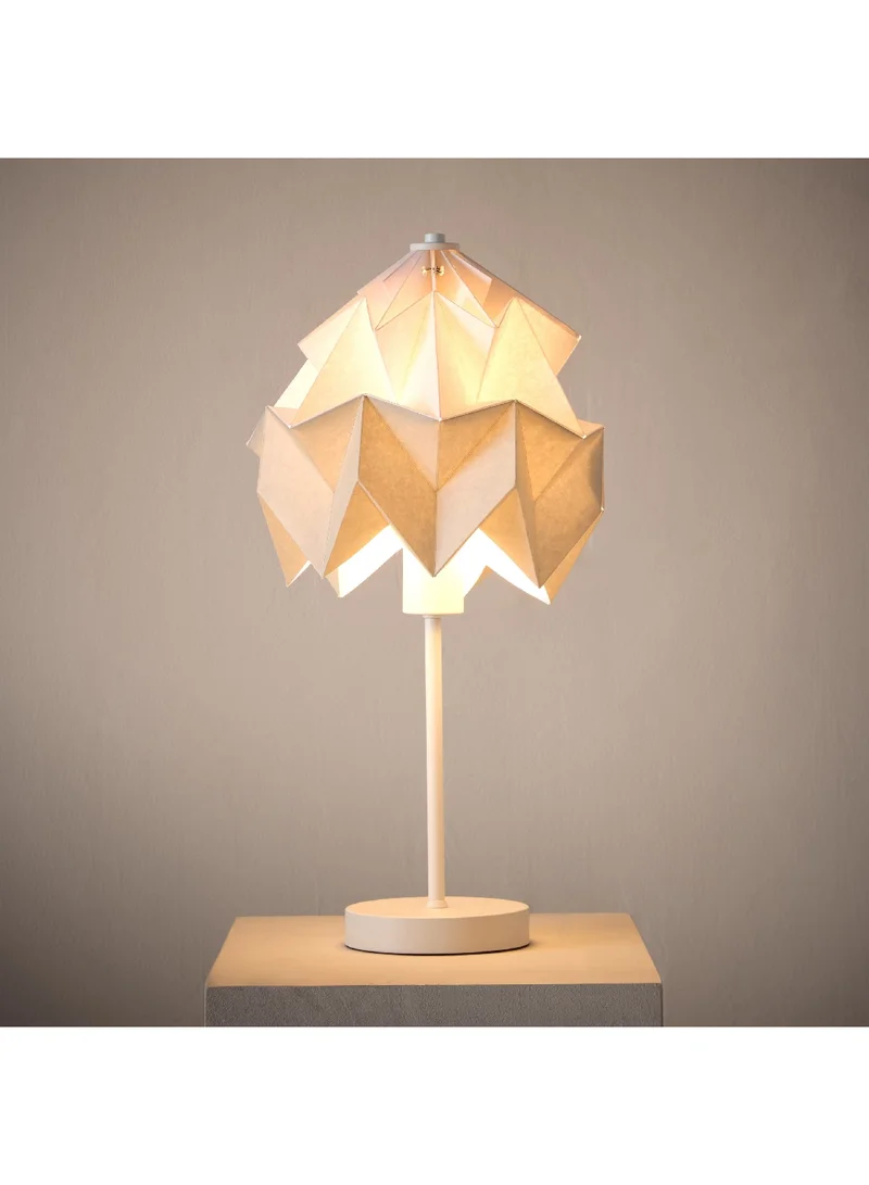 Home Box Tasha Paper Table Lamp with Metal Base and Shade 25 x 42 x 25 cm