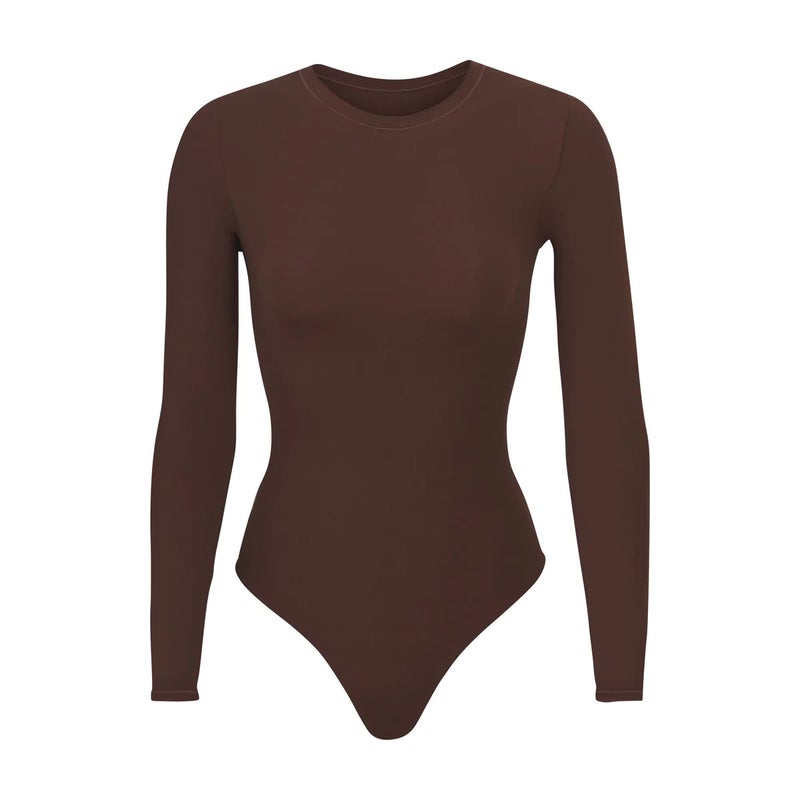 Skims Kardashian Same Style Round-Neck Long-Sleeved Plus Size Abdominal Body Shaping One-Piece Body Shaping - Image 1