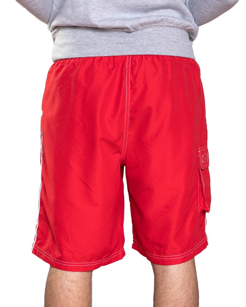 LIFEGUARD Officially Licensed Men's Board Shorts Swim Trunks, Red, Medium - Image 3
