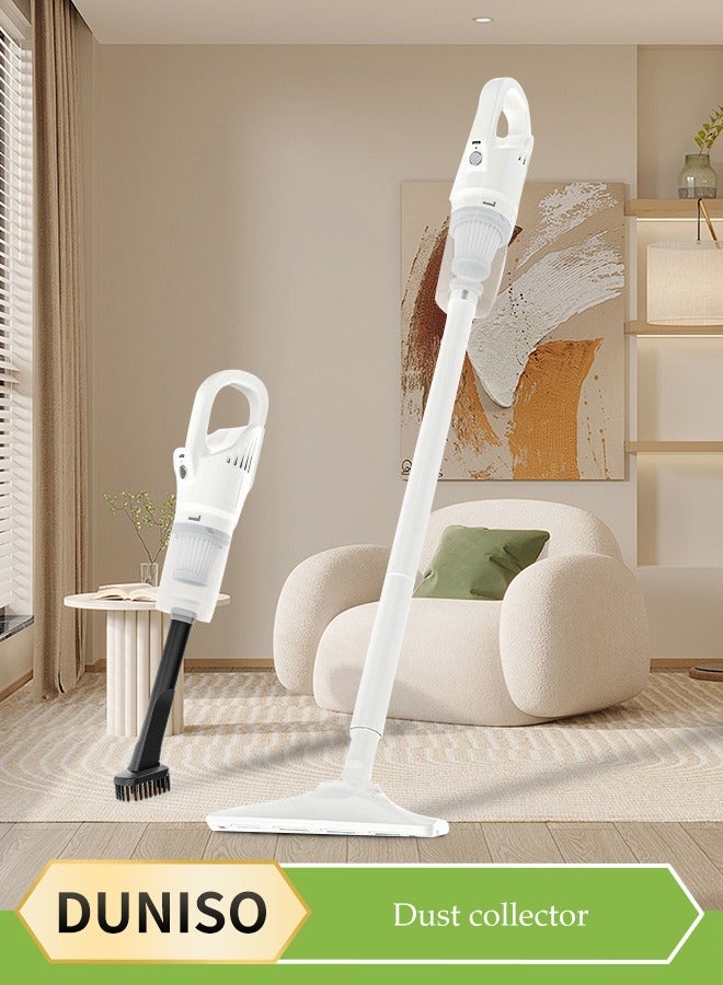 DUNISO مكنسة كهربائية لاسلكية، 15000Pa مكنسة لاسلكية قوية 3 في 1، خفيفة الوزن وصامتة للغاية لتنظيف الأرضيات الخشبية والسجاد والحيوانات الأليفة والسيارات - Image 1