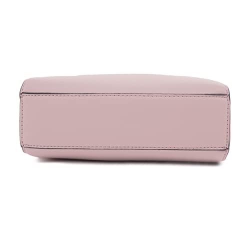 EVVE Triple Zip Small Crossbody Camera Bag with Wide Guitar Strap | Mauve - Image 4