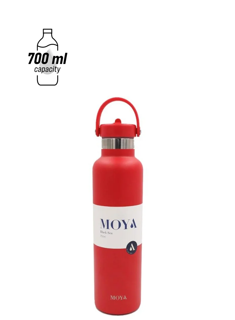 MOYA Moya "Black Sea"  700ml Insulated Sustainable Water Bottle Red