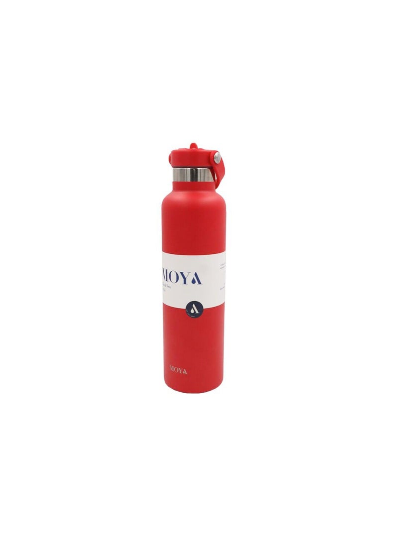 Moya "Black Sea"  700ml Insulated Sustainable Water Bottle Red - Image 4