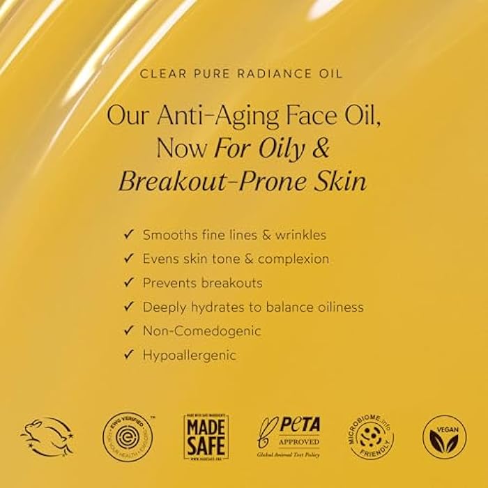 True Botanicals Clear Pure Radiance Oil | Oily Skin Types | Anti-Aging Face Oil for Acne Prone Skin | Treats Fine Lines & Wrinkles | Dermatologist Tested, All Natural, Vegan | 1 fl oz | 30 ml - Image 3