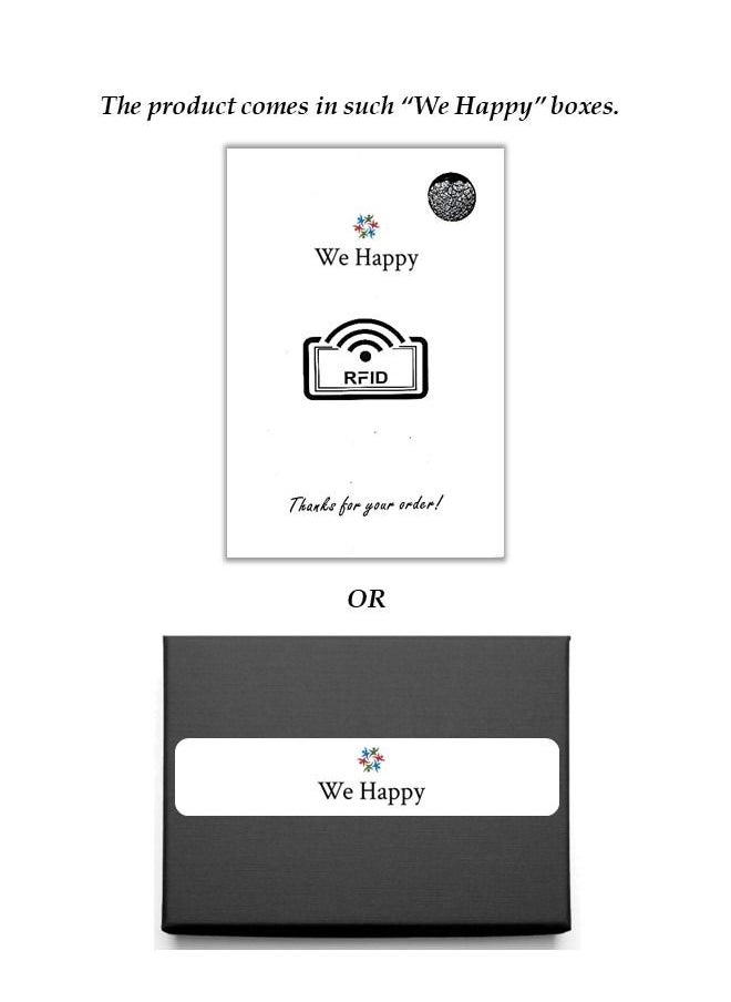 We Happy - RFID Protection Leather Cover Ultra-Thin Aluminum Case Premium Credit Card Holder Automatic Pop UP Wallet - Image 1