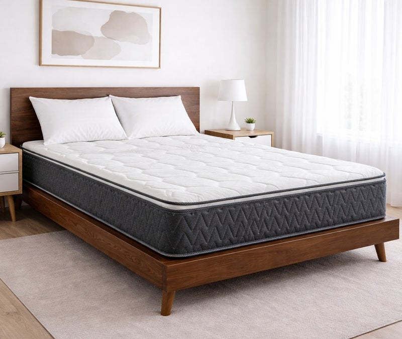 Rexal Home Cozy King Size Bonnell Spring Mattress with Pillow Top – 180 × 190 × 25 cm – Medium Firm Comfort - Image 2