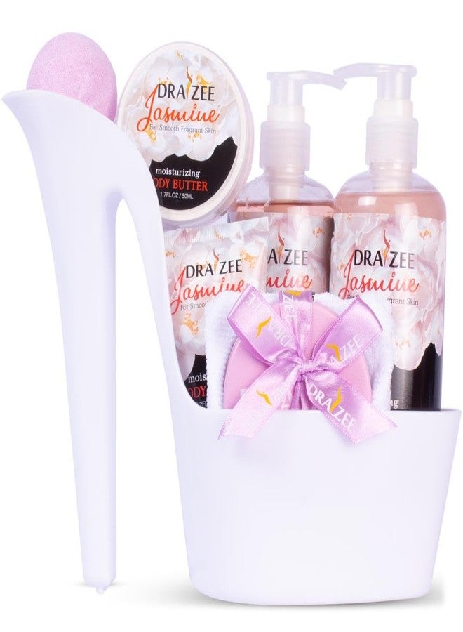 draizee Luxury Spa Gifts for Women - 8 Pc Jasmine Scented Bath and Body Set with Bubble Bath, Lotion & More - Luxury Self Care Kit for Wife, Mom, Girlfriend, Birthday Gifts for Women by Draizee - Image 1