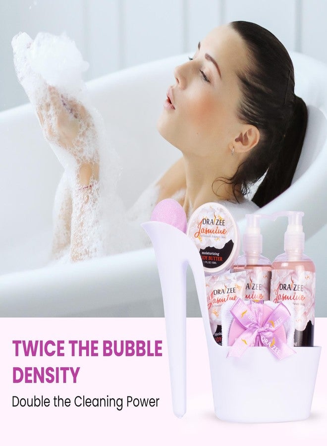 draizee Luxury Spa Gifts for Women - 8 Pc Jasmine Scented Bath and Body Set with Bubble Bath, Lotion & More - Luxury Self Care Kit for Wife, Mom, Girlfriend, Birthday Gifts for Women by Draizee - Image 2