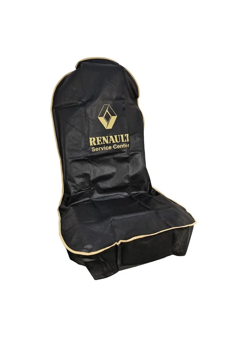 رينو Renault Car Seat Cover Universal Car Seat Dust Dirt Protection Cover Extra Protection For Your Seat 2pcs Set Black - Image 4