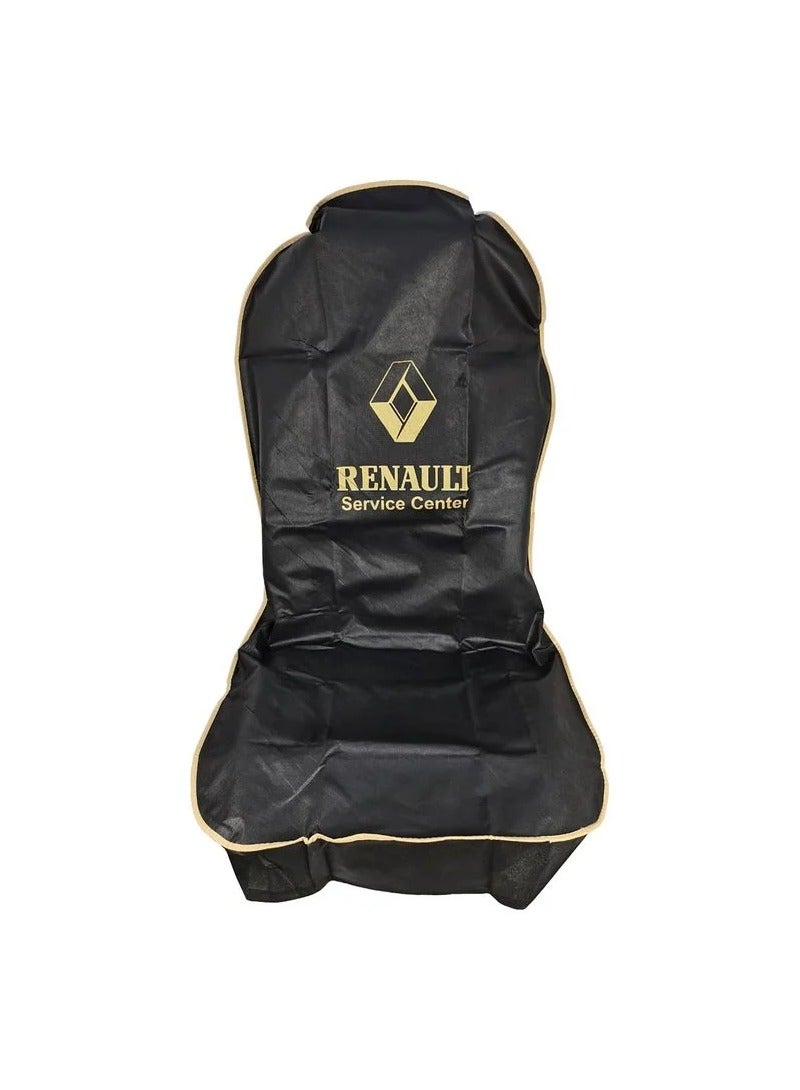 رينو Renault Car Seat Cover Universal Car Seat Dust Dirt Protection Cover Extra Protection For Your Seat 2pcs Set Black - Image 3
