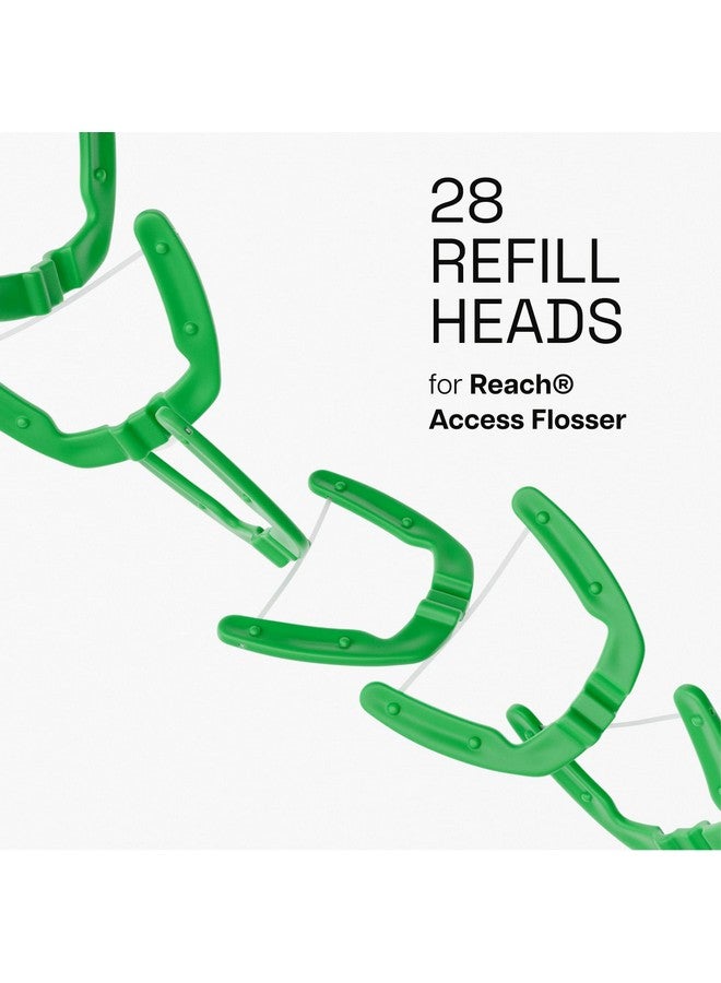 ريتش رؤوس إعادة تعبئة خيط تنظيف الأسنان REACH Ultraclean Access، بنكهة النعناع، مزيل للبلاك للأسنان، مقاوم للتمزق، للمناطق التي يصعب الوصول إليها، للعناية بالفم، خالٍ من PFAS، للبالغين والأطفال، عبوة واحدة، 28 قطعة - Image 2