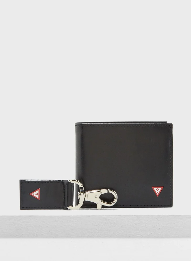 GUESS Leather Wallet + Keyring