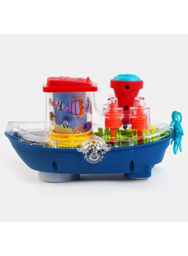 AlArabSooq Transparent Gear Land Ship | Best for Fun Loving Kids | Learning & Brain Development of Kids | 360 Moving Direction | LED Flash Lights with Music | Unisex (Girls & Boys) | 3+ Plus Age | 3AA Batteries Operated, Color May Vary | - Image 3