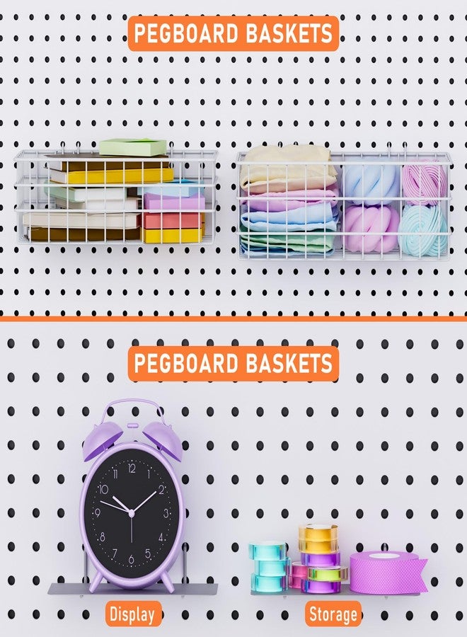 INCLY 30PCS Peg Board Organizer Accessories Kit, Pegboard Hooks Assortment with Bins, Cups, Wire Baskets and Paper Towel Holder for 1/8“ and 1/4” Pegboard Garage Workbench Craft Room Organizing Tools - Image 2