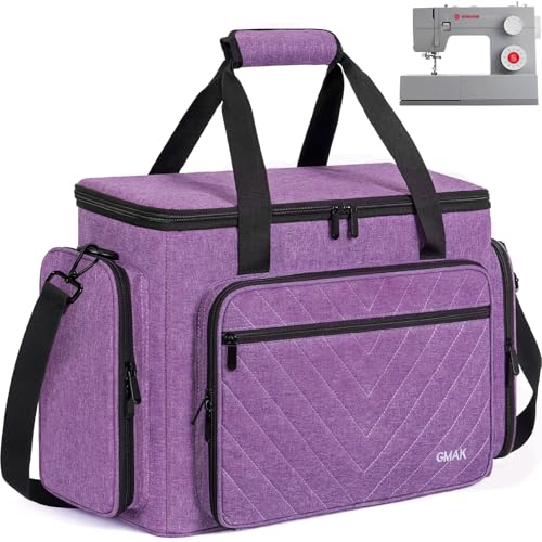 GMAK Sewing Machine Carrying Case Sewing Machine Tote Bag with Removable Padding Pad Universal Carrying Tote Storage Bags Stitching Case with Pockets for Most Standard Brother Singer Janome - Image 1