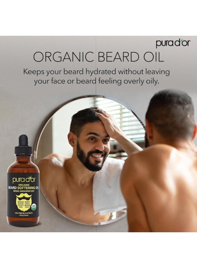 بيورا دور زيت بورا دور العضوي لتنعيم اللحية، خشب الصندل الأصلي، 4 أونصة سائلة (118 مل) - Image 5