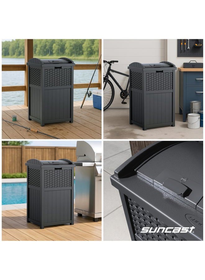 suncast 33 جالون ريزين أوتدور هايدأواي باتيو ترش كان، سايبرسبيس - Image 4
