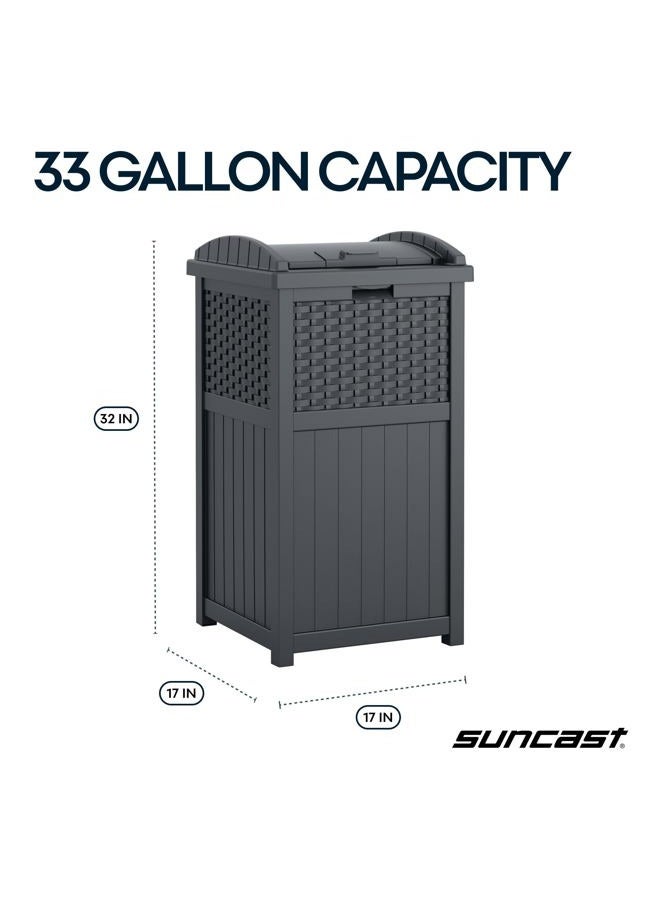 suncast 33 جالون ريزين أوتدور هايدأواي باتيو ترش كان، سايبرسبيس - Image 3
