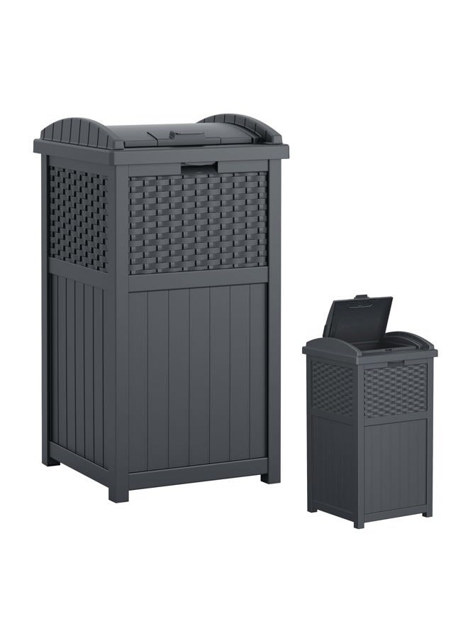 suncast 33 جالون ريزين أوتدور هايدأواي باتيو ترش كان، سايبرسبيس - Image 1