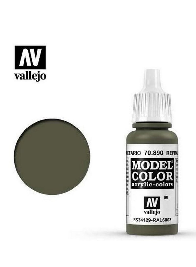 فاليجو لون موديل 890، لون أخضر قابل للسحب، زجاجة 18 مل، مناسب للمجسمات الصغيرة والمنمنمات.