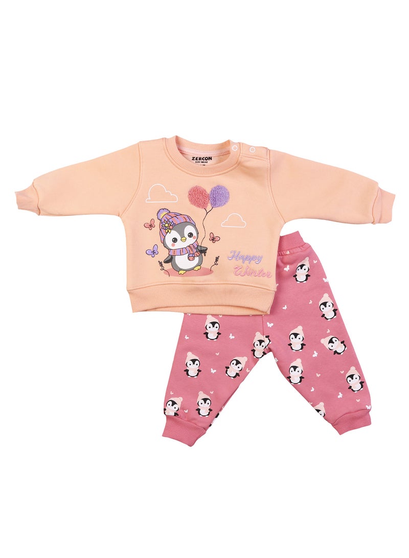 زيركون بيجامة شتوي لحديثي الولادة - 1312 - Image 1