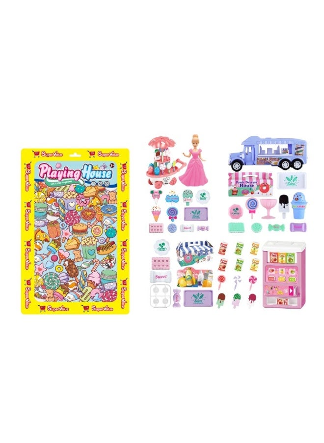 Power Joy Super Value Desserts Set Pretend Play, Assorted 1 Piece (Style & Color May Vary) Each Sold Separately - Image 1
