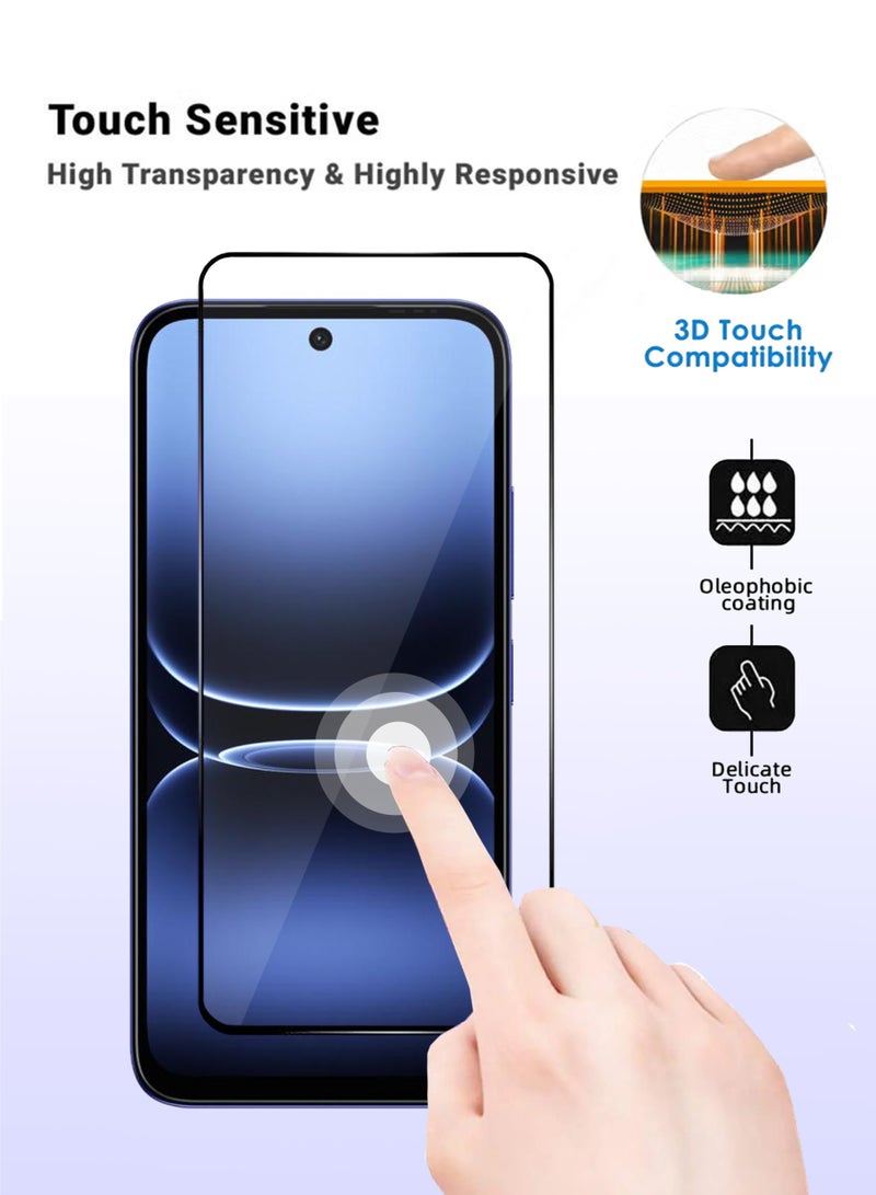 JOMILA Infinix Smart 20 Screen Protector 2 Pack - Premium Full Screen Tempered Glass For Infinix Smart 20 , High Transparency, Delicate Touch, Anti-Explosion, Smooth Arc Edges, Easy Installation - Image 4